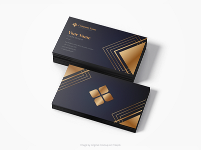 Gold Foil Business Card Template - 1 brand identity branding business card corporate corporate identity design foil gold golden name card template