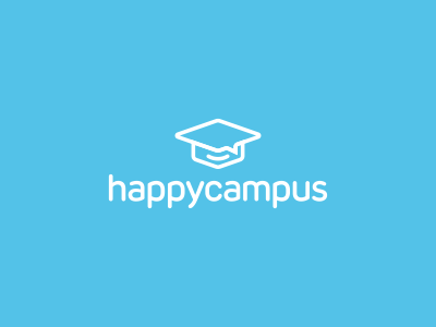 Happy Campus Logo Design brand branding campus design education graduation happy hat icon identity logo university