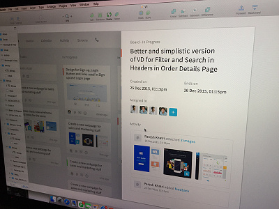 Managly - Task Detail View design detail flat icon management product project sidebar simple ui ux