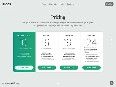 Slides: Pricing Table White framework photoshop price table pricing pricing table psd sketch slide slides ui ui kit ux