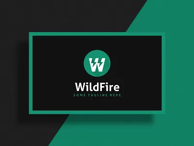 WildFire Logo Design app dark design designer letter logo mobile spark template