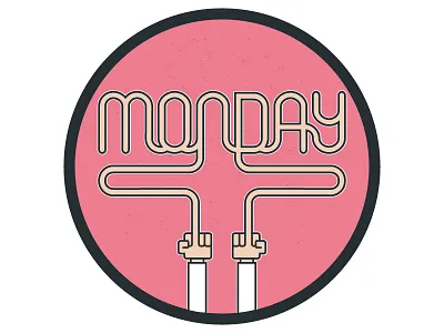 Mondays design flat illustration vector