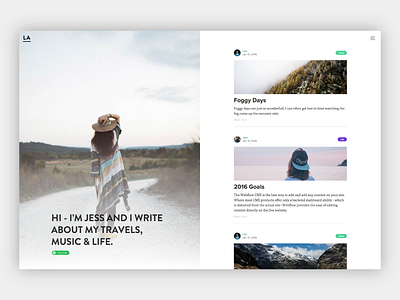 LA Blog Theme blog clean full screen photography template theme travel ui web design