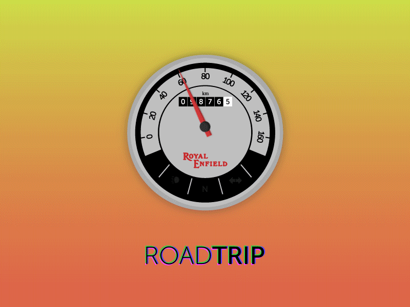 Roadtrip animation motorcycle road