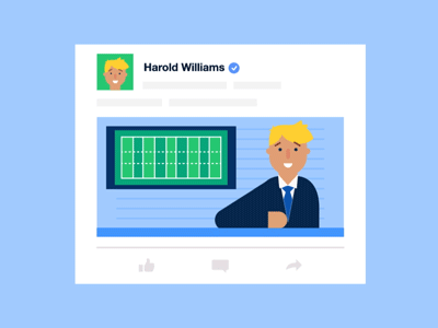 Facebook Sports Stadium cubstudio desig facebook foamfinger gif loop sport vector