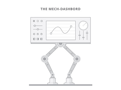 The Mech-Dashboard illustration iot robot robotic tech vector