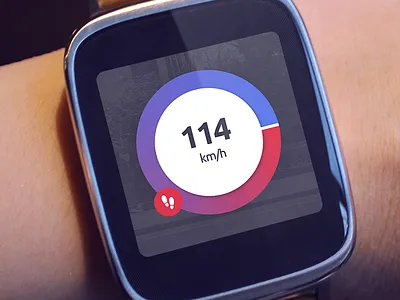 Speedometer android color gradient speed speedometer ui wear
