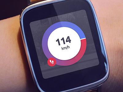 Speedometer android color gradient speed speedometer ui wear