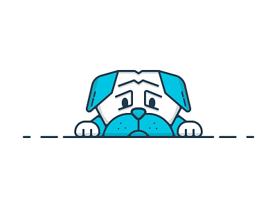 Sad Dog dog icon illustration minimal sad dog