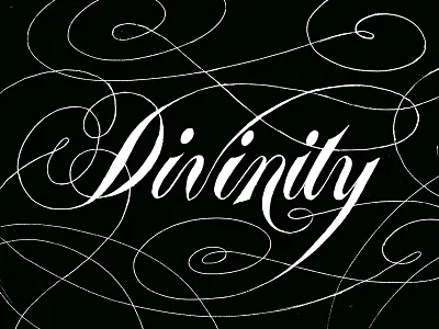 Divinity (iPad Pro Sketch) balance divine flourish flow lettering motion script sketch swash