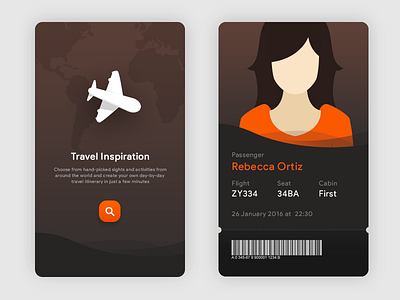 Daily UI #57 - Boarding Pass booking clean eticket flights google idea maximum minimal modern travelling