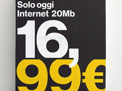 Isiline Black Friday Ad - Grid System advertising black clean grid internet numbers poster print promotion swiss design type typography