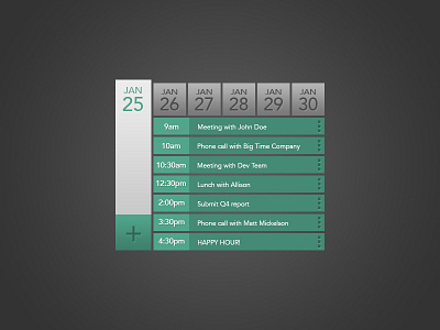 Daily UI 071 071 daily ui schedule