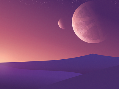 Dribbble First Shot debut dribbble first illustration invitation landscape planet shot thanks