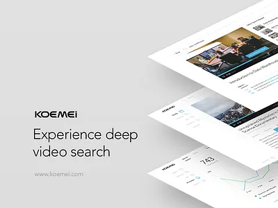 Koemei Presentation Deck deck presentation search transcript transcription ui ux video web app web application web design web interface