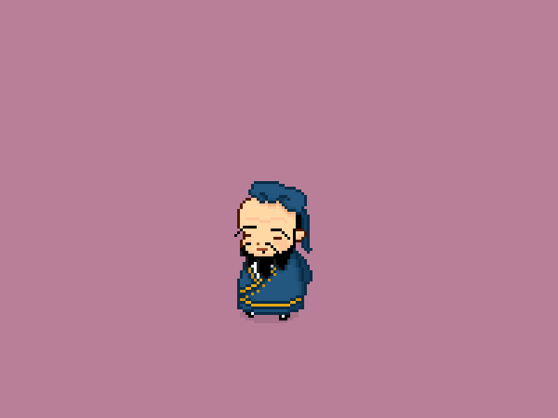 Mystic asian chinese monk pixel pixel animation pixel art pixelart