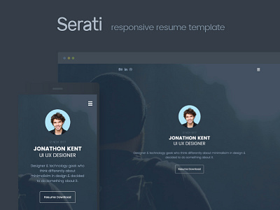 Serati cv theme online cv template resume html template wordpress cv theme wordpress resume theme