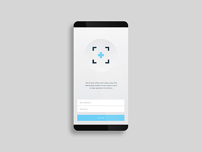 Learning To Sleep Log-in Screen android app app screen ios log in mockup psychology sleep