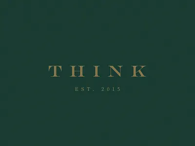 Think — House of Furniture architecture branding furniture gold green house interior logo modern think