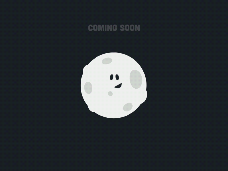 DailyUI 048 - Coming Soon animation character coming soon dailyui moon space sun sunrise