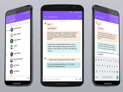 Android Chat App android app vector