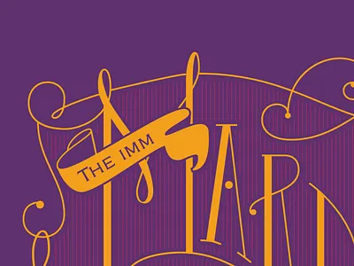 Work in progress invite hand lettering illustration invitation invite mardi gras swashes