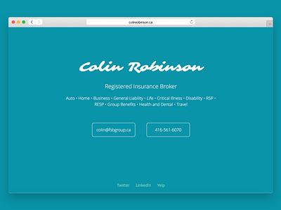 Insurance Broker Website minimal personal website