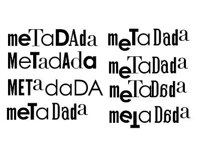 metadada Logo Ideation logotype typography