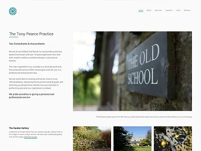 Tony Pearce Practice Website accountant advisor consultant designer minimal mobile portfolio responsive tax website