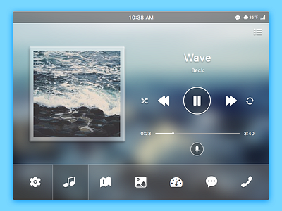 Car Interface car interface clean dailyui elegant music player sketch ui