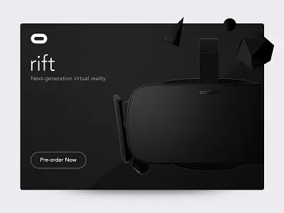 Rift Pre-order Card card oculus promo rift ui