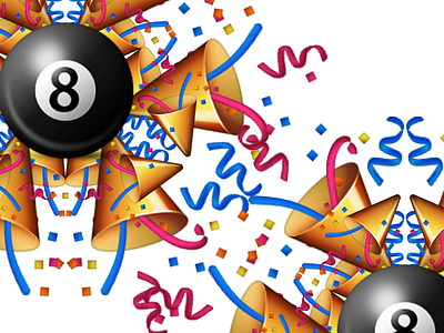 Emoji Patterns eight ball emoji party hat pattern