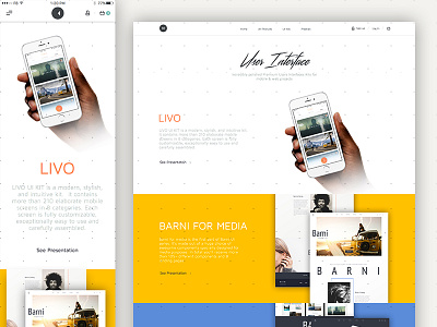 Market ME V2 agenceme barni design landing page livo market responsive templates ui ux