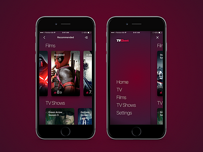 Nick Parker Daily UI #2 app catalogue chest daily films ios iphone menu recommendation tv ui