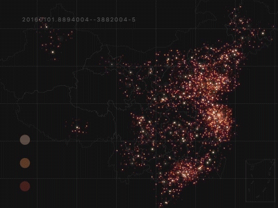 Dotted Heatmap china data data visualization heatmap map