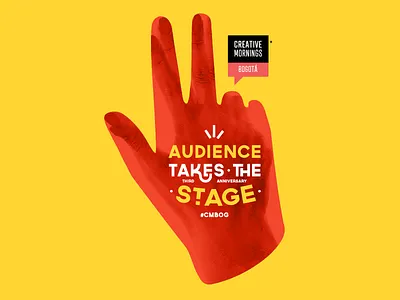 Audience takes the stage #cmbog cmbog creativemornings id