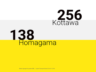 Route Numbers readability signage srilanka transport type