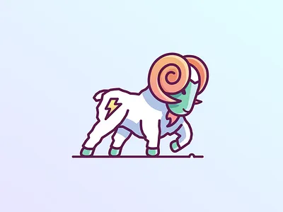 SpaceRam goat illustration ram space