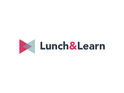 Lunch&Learn Logo 2016 apple blue clean conference design event flat logo media red