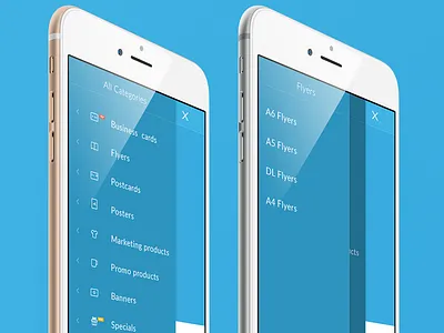 Layered mobile menu menu mobile navigation ui