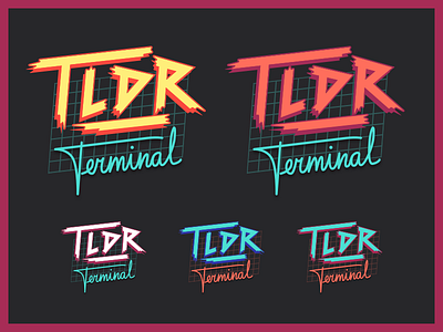 Tltd futuristic lettering retro retrofuture