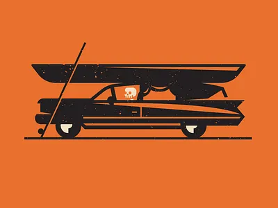 Dead Drifter fishing fly fishing illustration simple skeleton