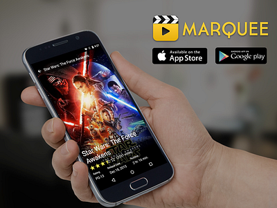 Marquee Movies Trailers and Showtimes Android App android dark material movies showtimes trailers ui