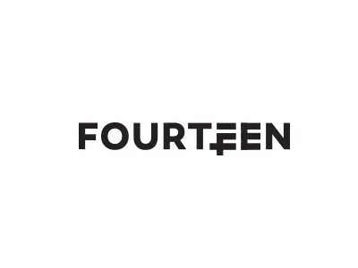 Fourteen - Two arab arabic egypt express four fourteen logo logomark meaning number numbers wordmark
