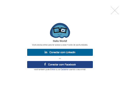 Login / Signup Modal Screen facebook jellyfish linkedin login mascot modal register signin signup