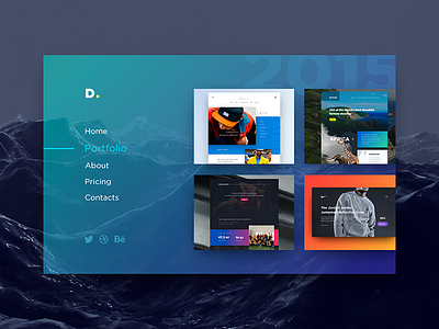 Portfolio Page dailyui logo menu navigation personal portfolio ui ux web