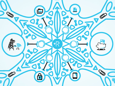 RW Happy Holidays design holidays illustration lollipop republicwireless snow snowflake tech technology wifi winter