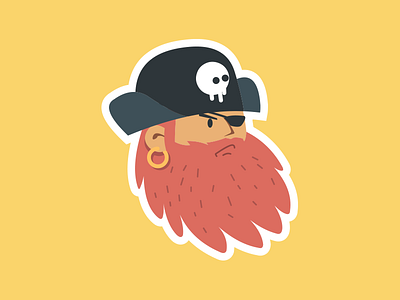 Hoarrd Sticker arr captain hoarrd pirate sticker yellow