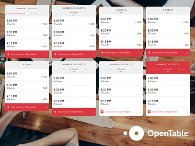 OpenTable Commerce Card app blog button card cards inventory ios iphone list opentable ui ux