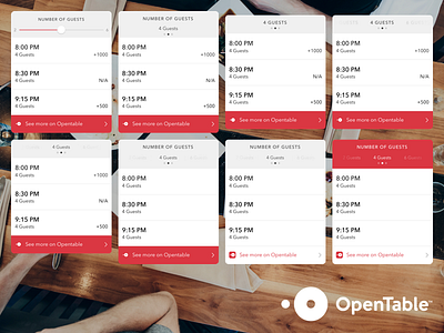 OpenTable Commerce Card app blog button card cards inventory ios iphone list opentable ui ux